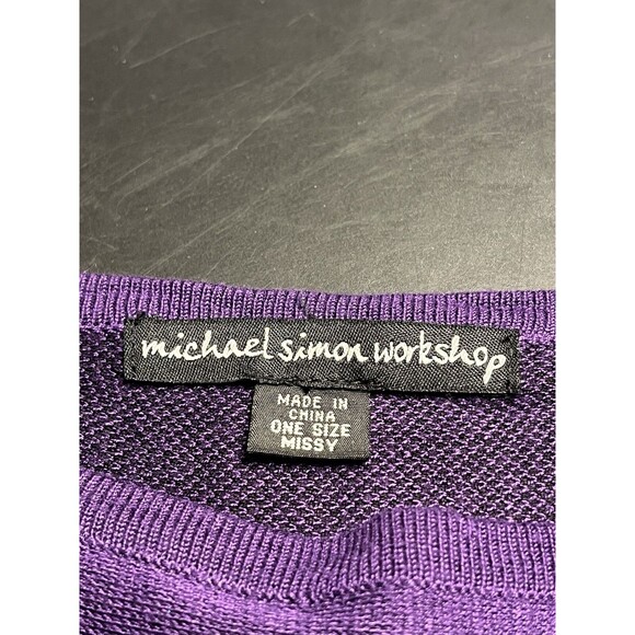 Paul Simon Peacock Poncho OS Purple Teal Artsy Boho Wearable Art - Picture 8 of 14